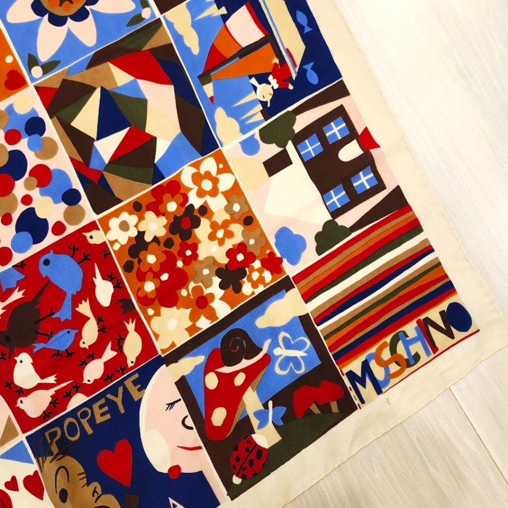 Moschino Cheap & Chic Popeye Silk Scarf